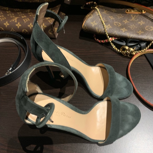 Giavitto Rossi Forrest green suede heels - Picture 2 of 3